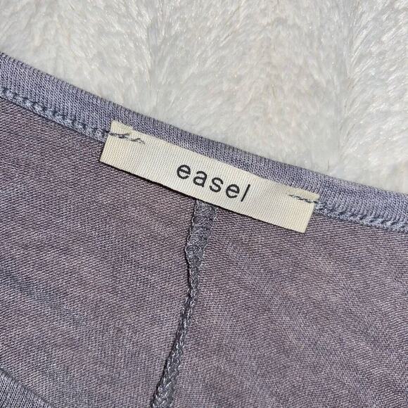 Easel Periwinkle Gray Long Sleeve Swing Shirt | Sz M - Picture 5 of 5